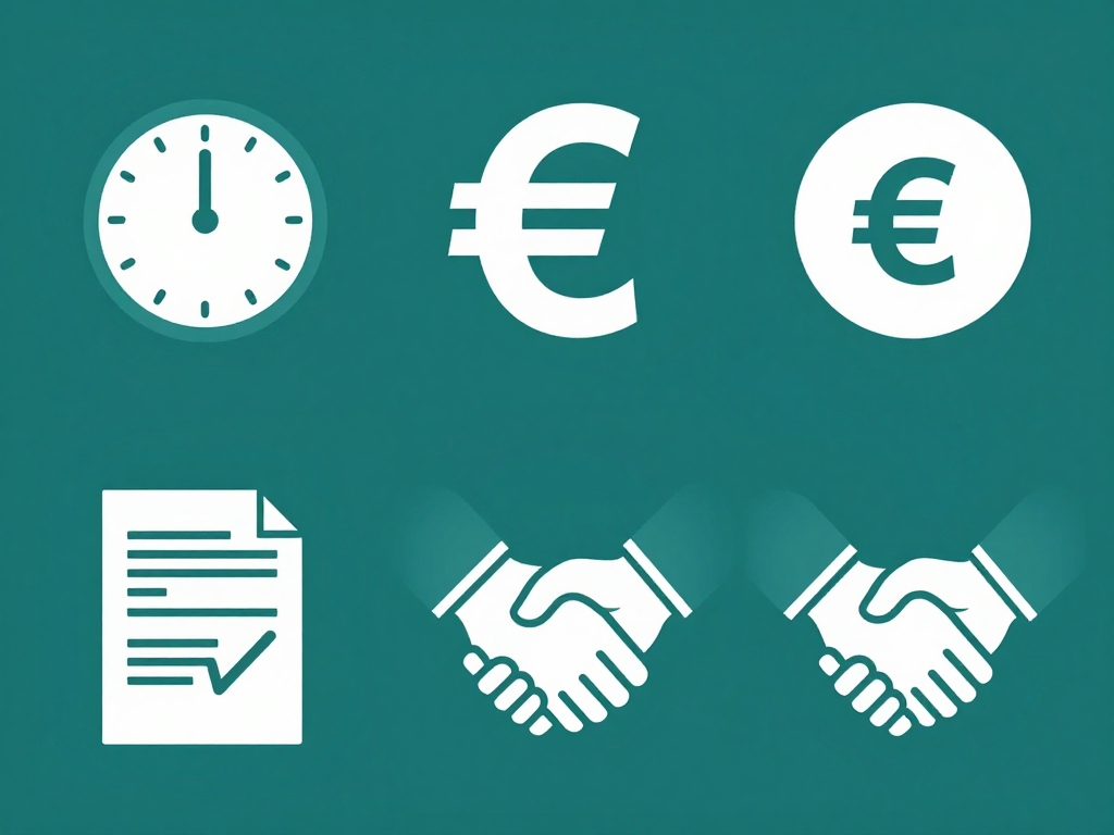 Rechte und Pflichten Icons Visualisierung